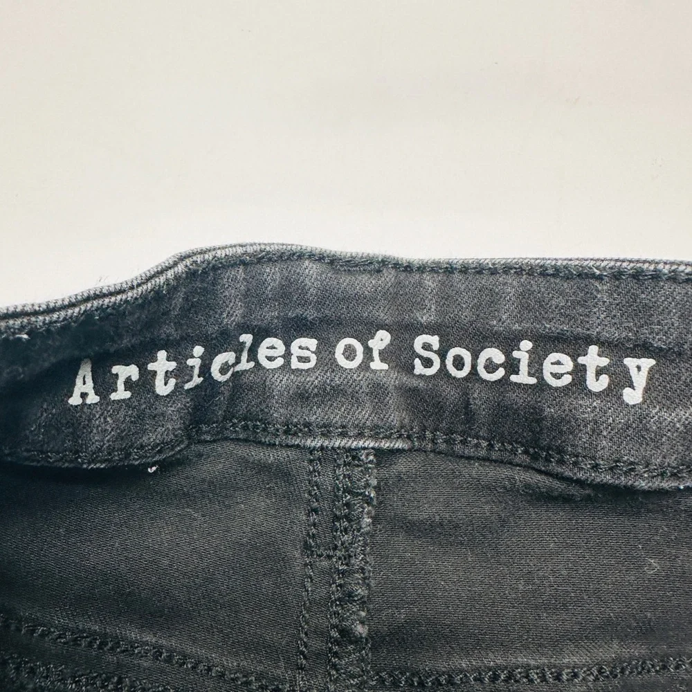 Articles of Society Women's‎ Size 29 Black Denim Distressed Skinny Jeans (D33)